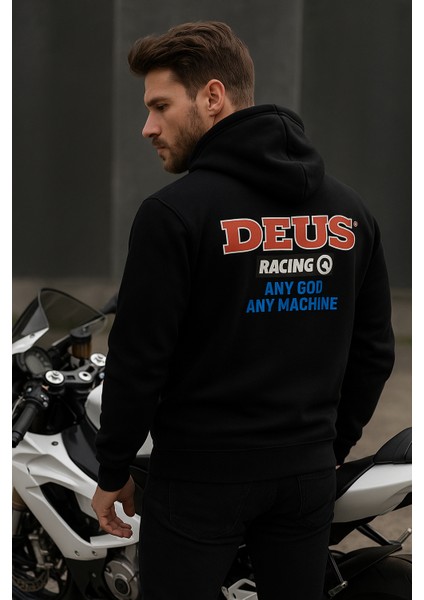 Unisex Beyaz Kapüşonlu Baskılı %100 Pamuk Cep Detaylı Sweatshirt indirimleri