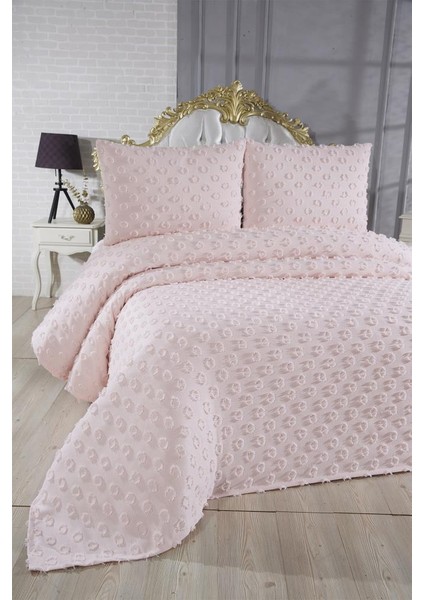 Konik 3 Parça Çift Kişilik Pike Takımı Pudra fiyatları