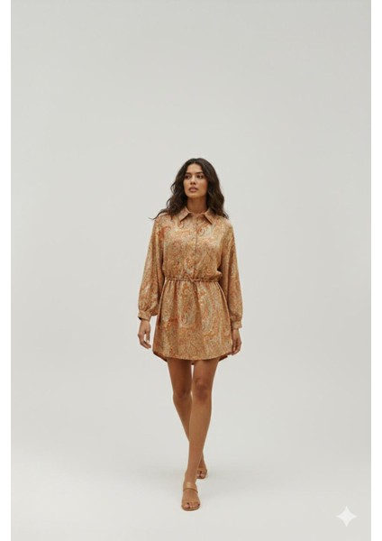 Etnik Desenli Bağlamalı Tunik