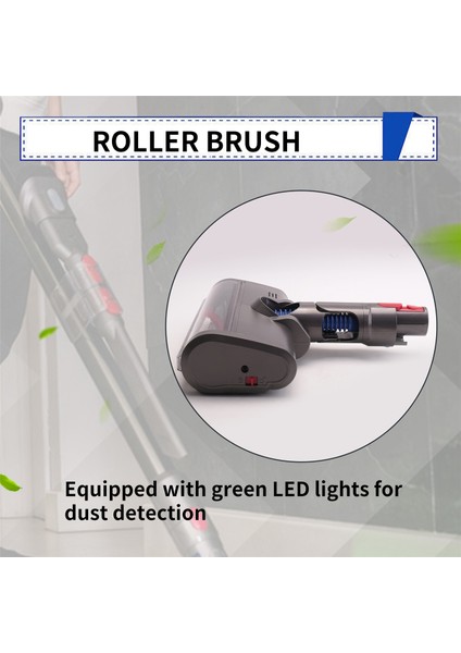 Dyson V7 V8 V10 V11 V15 Elektrikli Süpürge Zemin Fırçası Başlığı Yeşil LED Işıklarla Halılar ve Sert Zeminler Için (Yurt Dışından) fırsatları