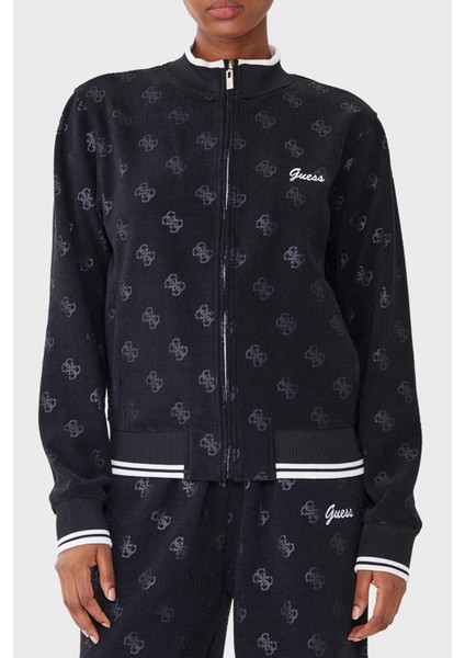 Paulina 4g Logolu Regular Fit Dik Yaka Sweat V5BQ01K1902 Bayan Sweat V5BQ01 K1902 Jblk