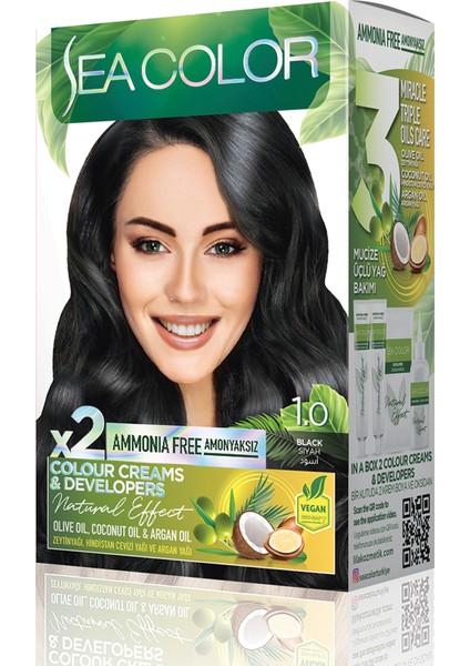 Natural Effect Set Boya Amonyaksız 1.0 Siyah