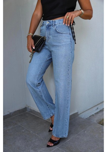 Mavi Taşlamalı Jean Pantolon fırsatları