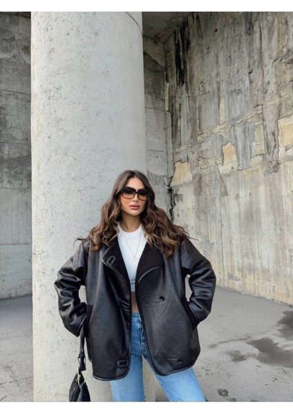 Kadın Siyah Oversize Ceket