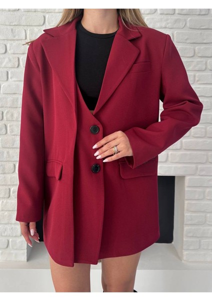 Tasarım Çift Kapaklı Blazer Ceket