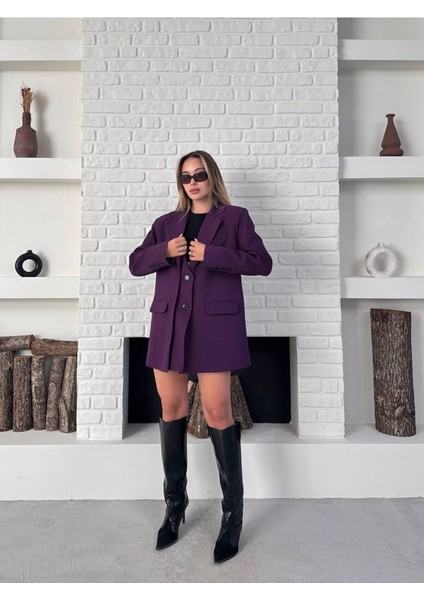 Tasarım Çift Kapaklı Blazer Ceket