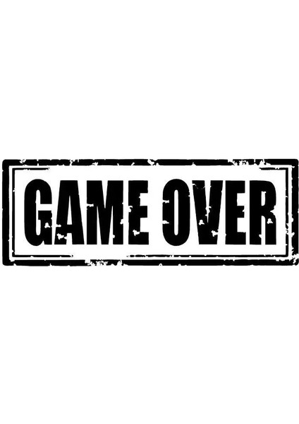 Game Over Sticker Oto Motor Laptop Duvar Folyo Sticker 10 x 4 cm fiyatları