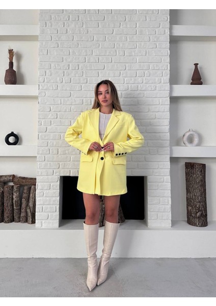 Tasarım Çift Kapaklı Blazer Ceket