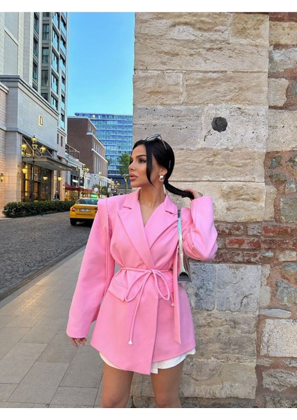 Tasarım Bağlamalı Oversize Blazer Ceket fiyatları