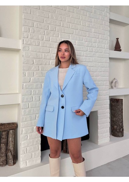Tasarım Çift Kapaklı Blazer Ceket