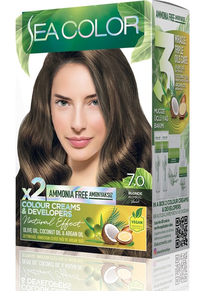 Natural Effect Set Boya Amonyaksız 7.0 Kumral