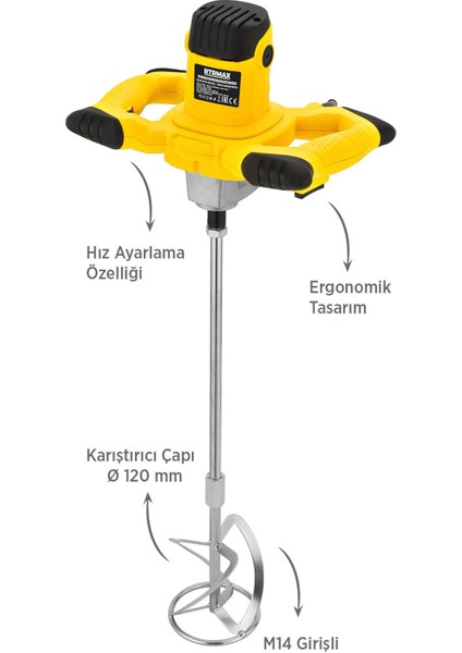 RTM3920SET Elektrikli Boya Karıştırıcı 4'lü Set - Eldiven-Boya Karıştırıcı Ucu-Zımpara Malası fiyatları