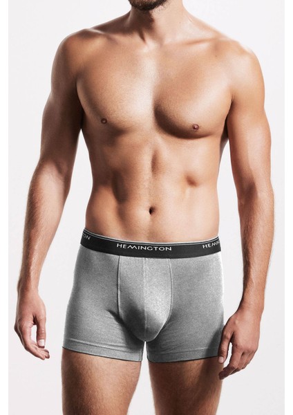 Pamuklu Gri Boxer
