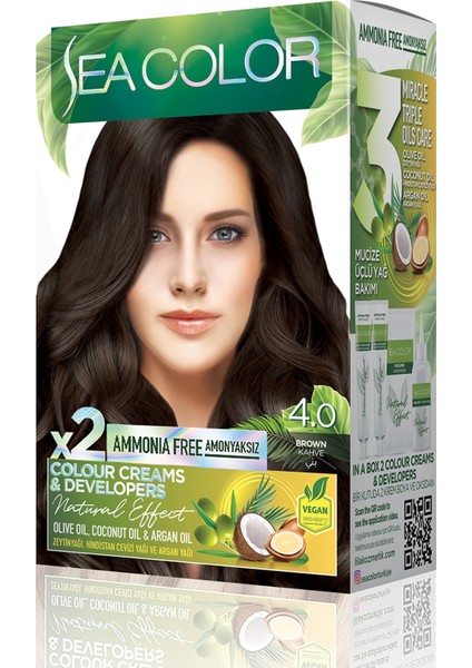 Natural Effect Set Boya Amonyaksız 4.0 Kahve