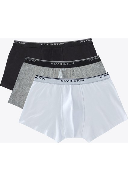 Beyaz Gri Siyah Üçlü Boxer Seti fiyatları