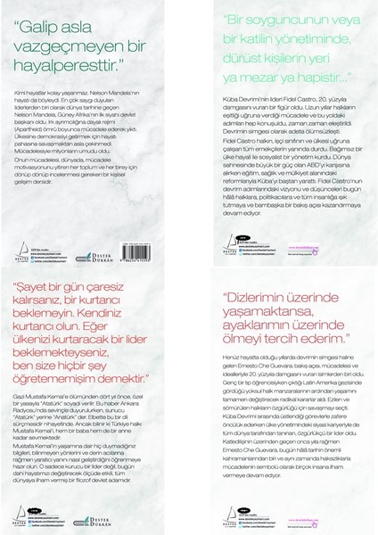 Mustafa Kemal Atatürk / Nelson Mandela / Fidel Castro / Ernesto Che Guevara Felsefe Seti 4 Kitap fiyatları