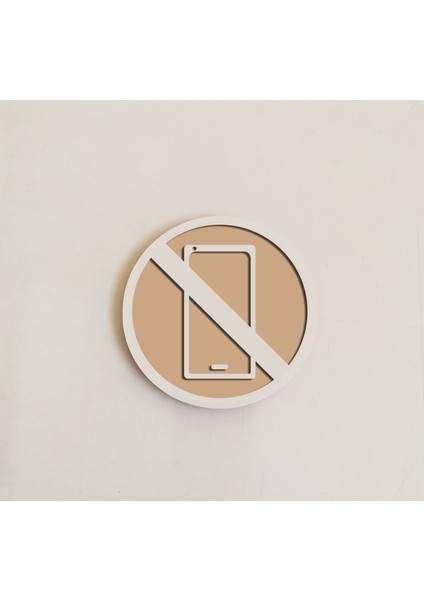 Ahşap Telefonla Konuşmak Yasak Tabela