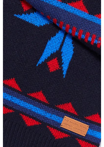 Kaşmir Yün Karışımlı Lacivert Çocuk Atkı fırsatları