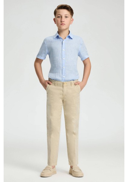 Kum Rengi Yazlık Çocuk Chino Pantolon fırsatları