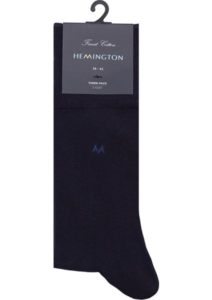 Pamuklu Lacivert Üçlü Çorap Seti modelleri
