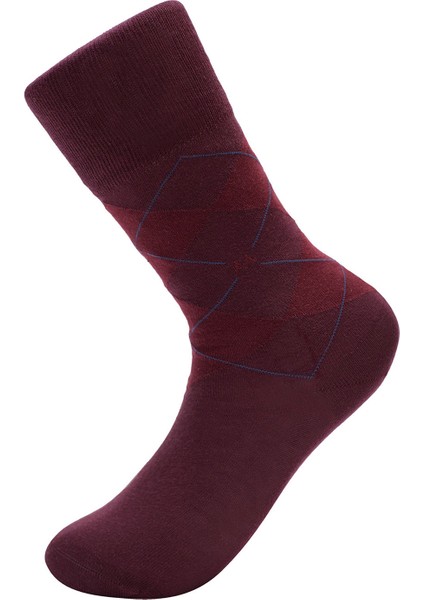 Baklava Desenli Bordo Pamuk Ikili Çorap Seti fiyatları