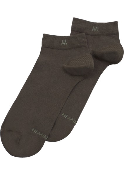 Pamuklu Haki Ikili Sneaker Çorap Seti