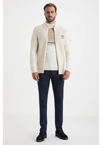 Kaşmir Karışımlı Aspen Logolu Ekru Yün Ceket fiyatları