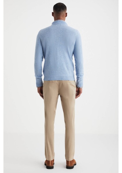 Polo Yaka Gök Mavisi Saf Kaşmir Kazak indirimleri