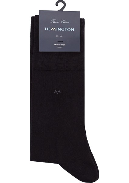 Pamuklu Siyah Üçlü Çorap Seti modelleri