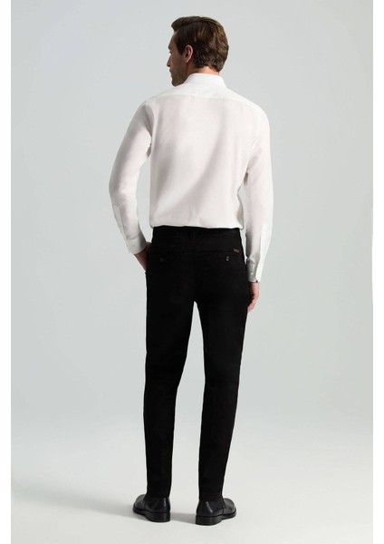 Pamuklu Siyah Regular Fit Chino Pantolon fiyatları