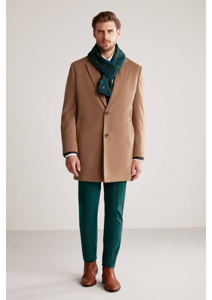 Desenli Merino Yün Koyu Yeşil Atkı modelleri