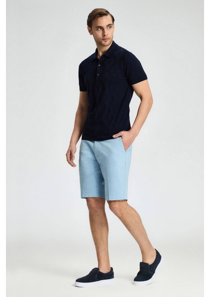 Baklava Desenli Giza Pamuk Lacivert Triko Polo fiyatları