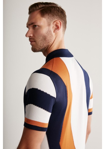 Fermuar Detaylı Lacivert Giza Pamuk Triko Polo fırsatları