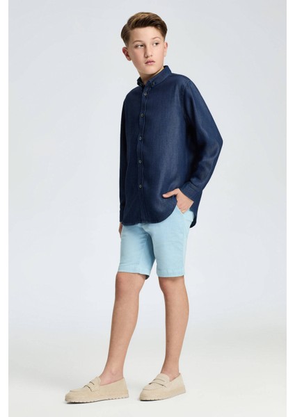 Lacivert Denim Çocuk Gömlek fiyatları