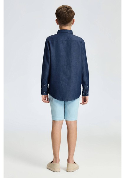 Lacivert Denim Çocuk Gömlek fırsatları