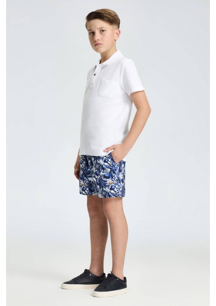 Beyaz Havlu Kumaş Polo Yaka Çocuk T-Shirt fiyatları