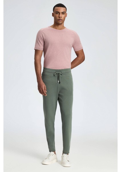 Bağcıklı Haki Slim Fit Triko Pantolon indirimleri