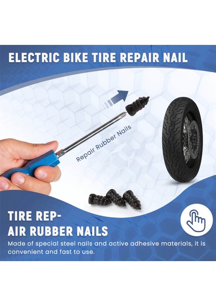20 Adet Lastik Tamir Kauçuk Çivi Oto Motosiklet Vakum Lastik Tamir Çivisi Hızlı Tamir Aracı Self Servis Lastik Tamir Çivisi L (Yurt Dışından) fırsatları