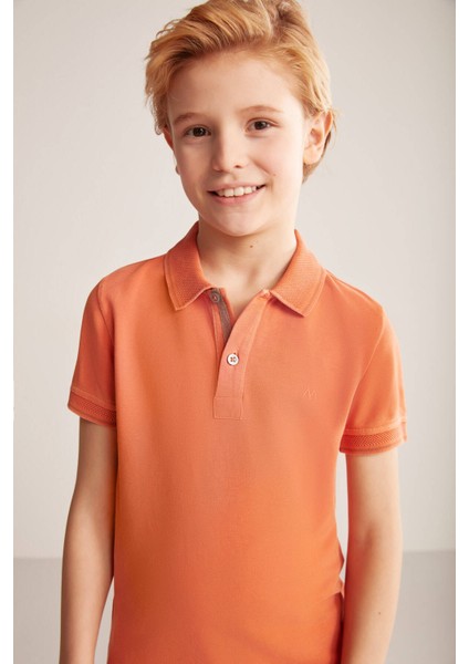 Nakış Logolu Turuncu Polo Yaka Çocuk T-Shirt fiyatları