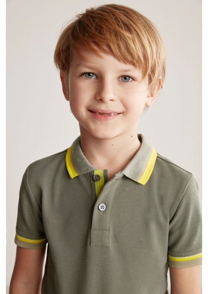 Pike Pamuk Haki Çocuk Polo T-Shirt