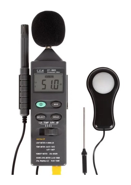DT8820 Dördü Birarada Isı, Ses, Nem ve Işık Ölçer fırsatları