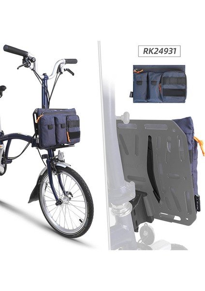 Rhinowalk Bisiklet Çantası Adaptörü Ön Raf Çanta Taşıyıcı Blok Adaptörü Brompton Katlanır Bisiklet Sepet Kutusu Bisiklet Aksesuarı Drak Gri (Yurt Dışından)