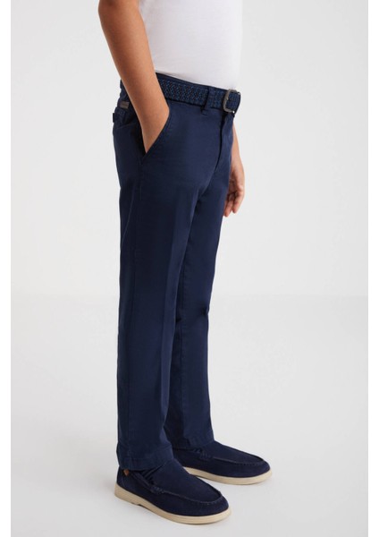 Pamuklu Lacivert Chino Çocuk Pantolon modelleri