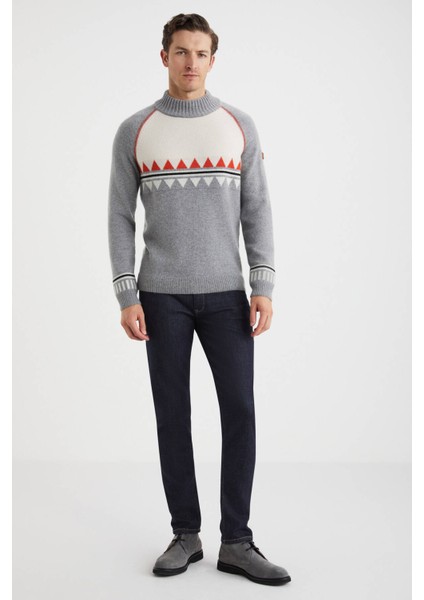 Kaşmir Karışım Yarım Balıkçı Yaka Gri Kazak fiyatları