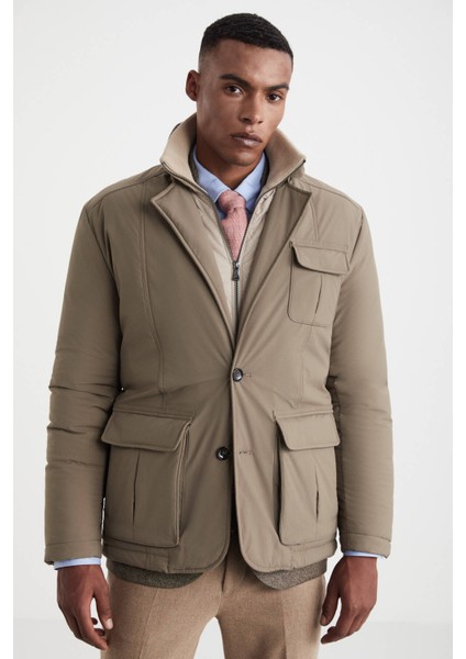 Kaz Tüyü Dolgulu Camel Mont fiyatları