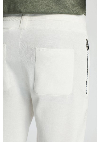 Bağcıklı Beyaz Slim Fit Triko Pantolon indirimleri