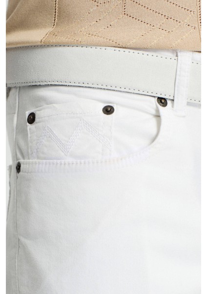 Slim Fit 5 Cep Beyaz Chino Pantolon fırsatları