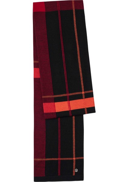 Çizgi Desenli Siyah Merino Yün Atkı indirimleri