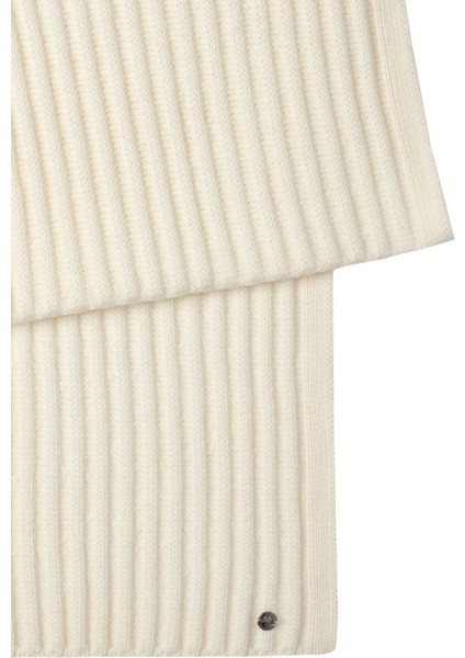 Örgü Desenli Merino Yün Ekru Atkı fırsatları