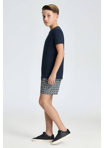 Lacivert Bisiklet Yaka Basic Çocuk T-Shirt fırsatları